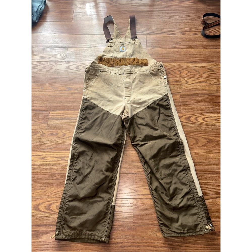 Carhartt Men's Bootcut Overalls - Brown and Tan